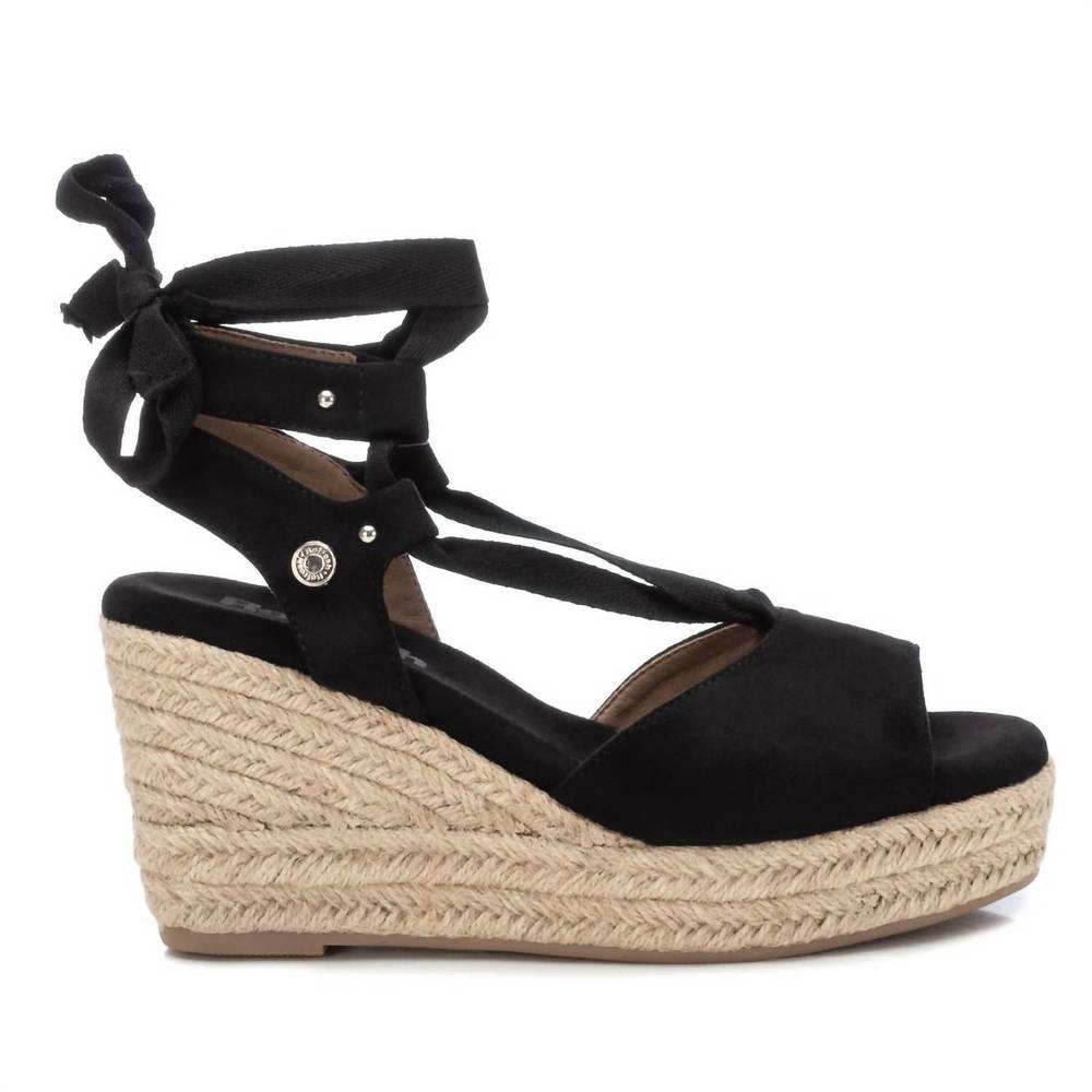 NEW XTI women's wedge sandals in black